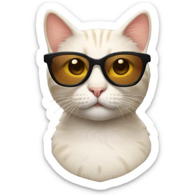 Cat with sunglasses sticker