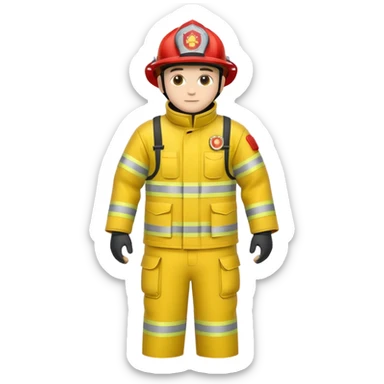 yellow Firefighter Suit sticker