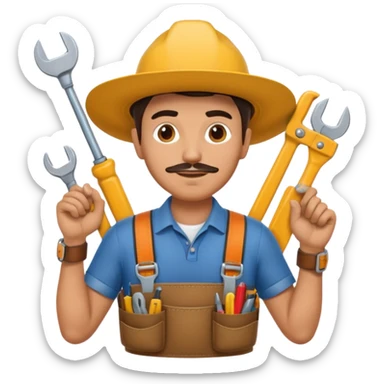 good looking Mexican thin handyman sticker