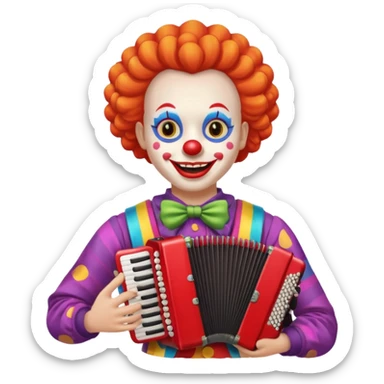  Clown with Accordion sticker