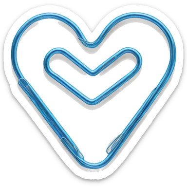 paper clip heart  sticker
