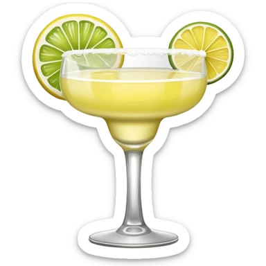 a classic margarita cocktail only one lemon  sticker