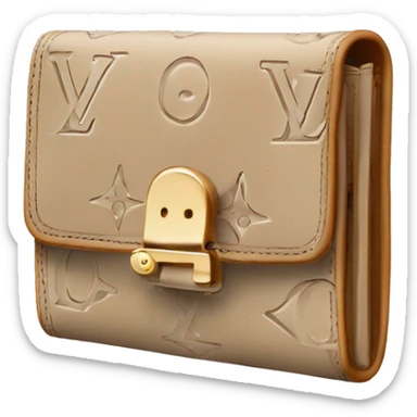 Beige Luis Vuitton wallet sticker