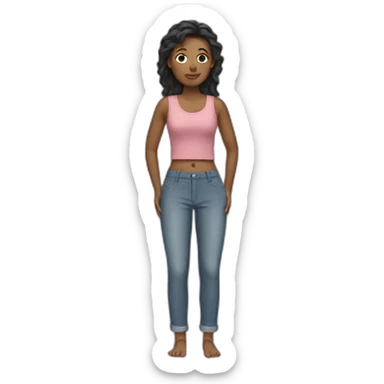 Woman with pants sticker