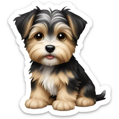 Morkie puppy sticker