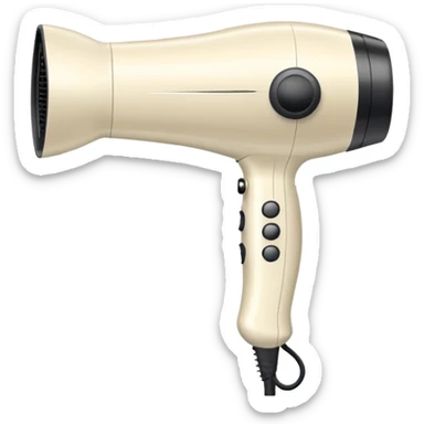 Cream hair dryer sticker