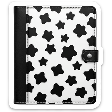 Cow print journal sticker