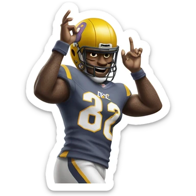 Lebron hitting the griddy but he’s scoring a touchdown sticker