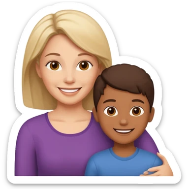 mom and kids sticker