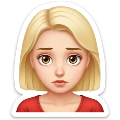 a girl rolling her eyes  sticker