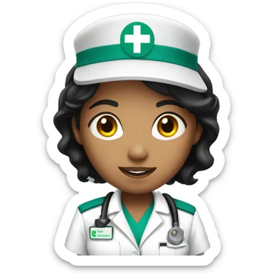 Female Paramedic with Black hair  sticker