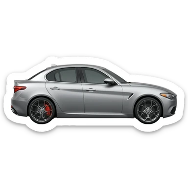 three quarters view alfa romeo giulia sticker
