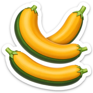 zucchini made out of cheese sticker