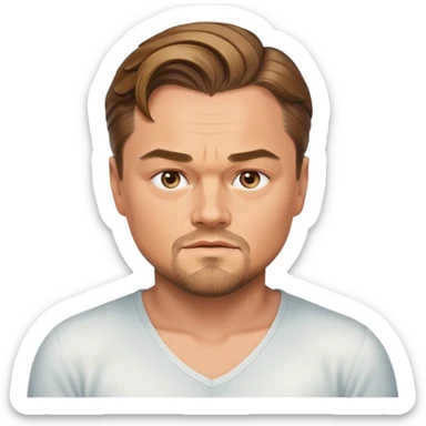 Leonardo DiCaprio upper body portrait, chest and above sticker