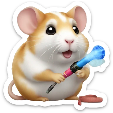 hamster with Hookah sticker