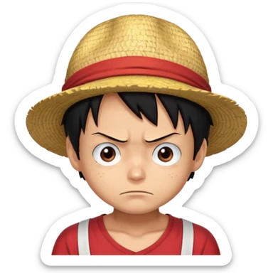 luffy sérieux  sticker