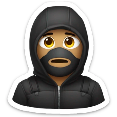 Hombre vestido con capucha ladrón  sticker