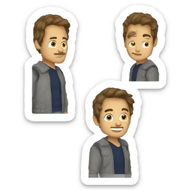 three craig federighis in the style of Three Wold Moon sticker