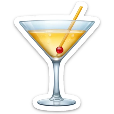 empty cocktail glass sticker
