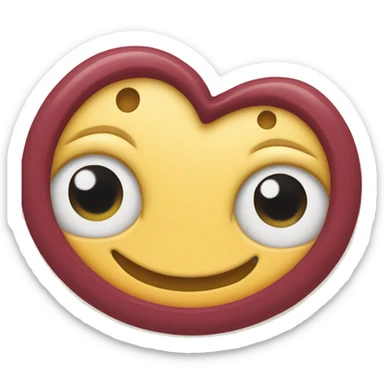 heart eyes but cheese instead of heart sticker