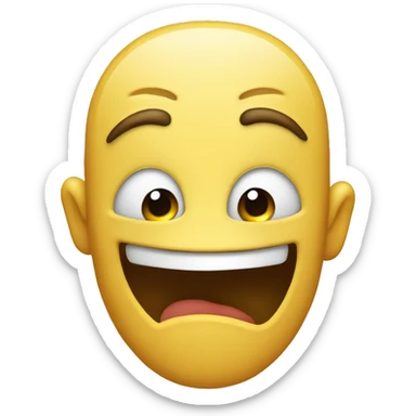 Emoji face smirking sideways with googey eyes sticker