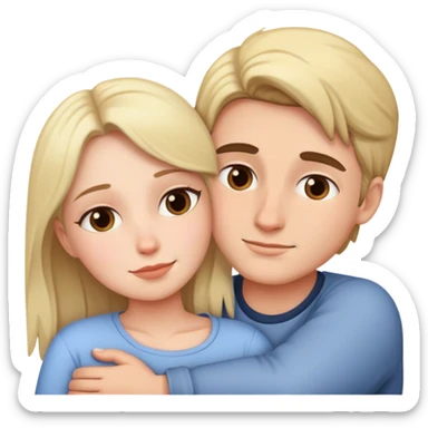 couple cuddling sticker