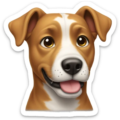 Dog sticking it younger out sticker