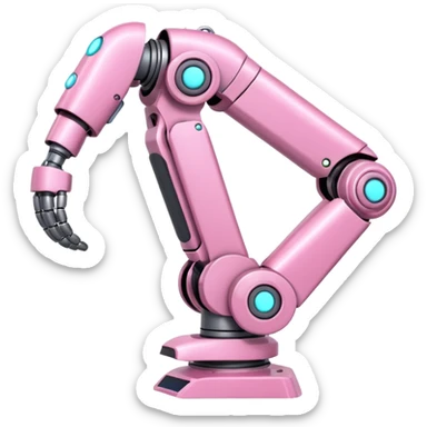 pink robotic cybernatic arm sticker