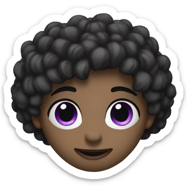 Half black and Purple Heart sticker