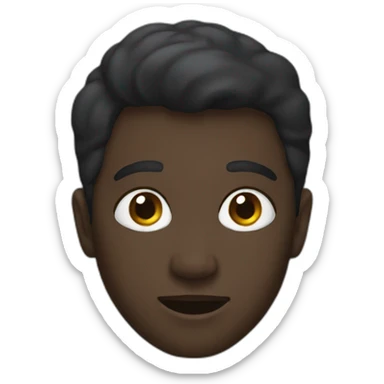 black auditory emoji sticker