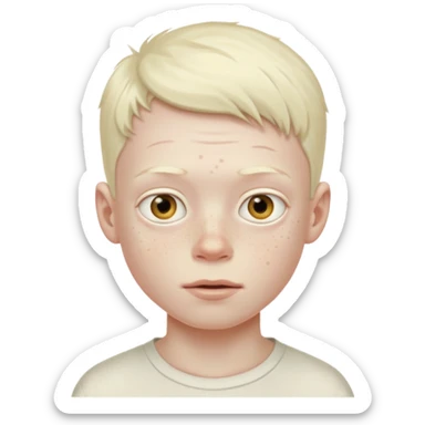 albino boy  sticker