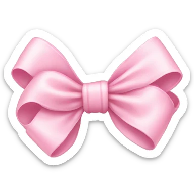 baby pink bow sticker