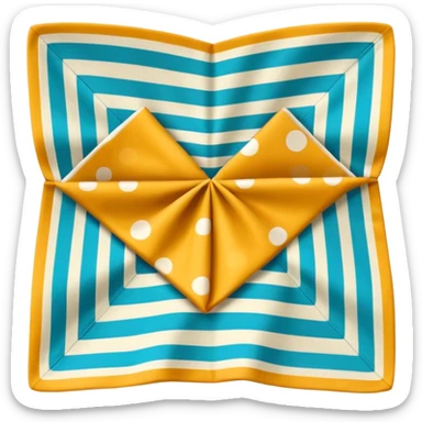 flapped patterned napkin sticker