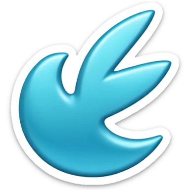 Blauer Haken von tik tok sticker