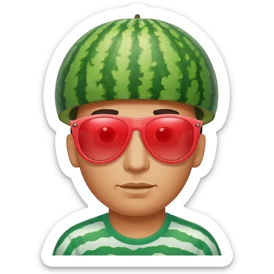 Give this emoji 🕺a watermelon head sticker