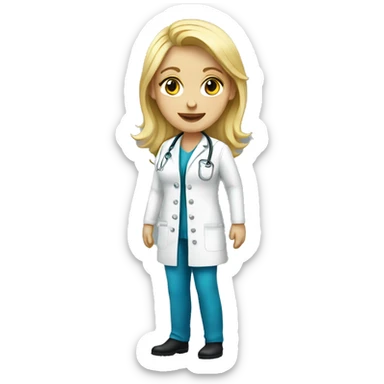 blonde nurse sticker