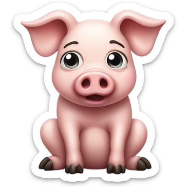 Pig begging emoji sad  sticker