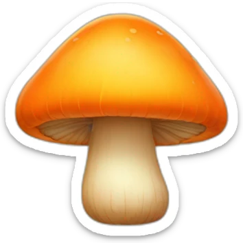 orange mushroom character chibi sticker