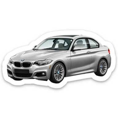 group of 4 BMW cars sticker