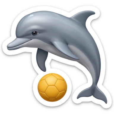 Dolphin with ball sticker