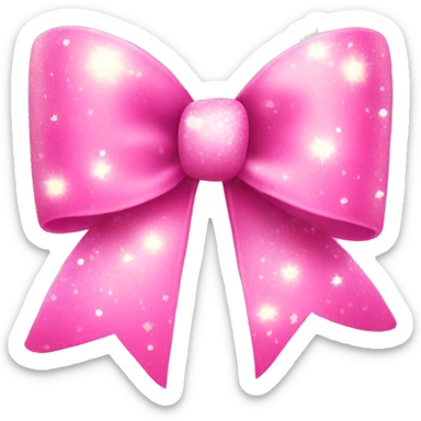 Pink cute bow with sparkles  sticker