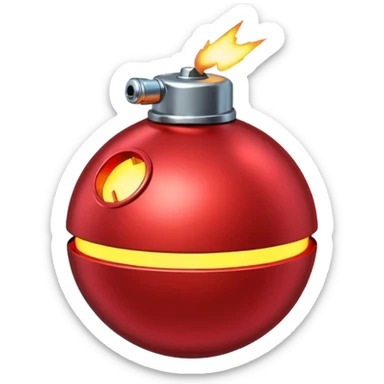 red bomb sticker