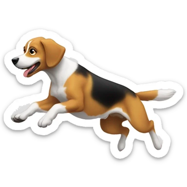 Agility dog jumping over anvil sticker