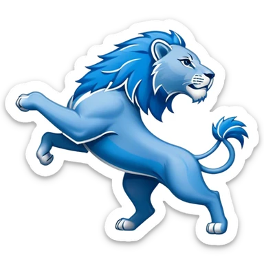 Detroit lions logo sticker