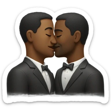 two guys kissing sticker