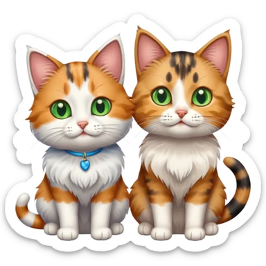 silly and cute cats sticker