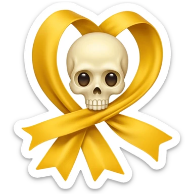 bone cancer ribbon sticker