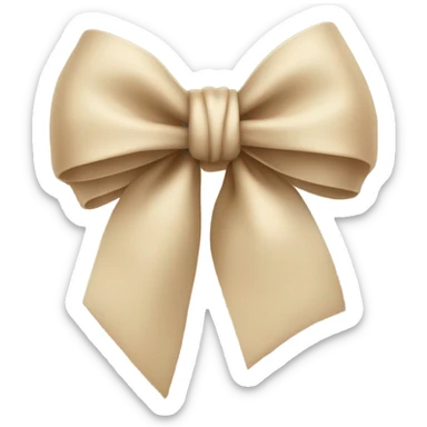 Beige bow sticker