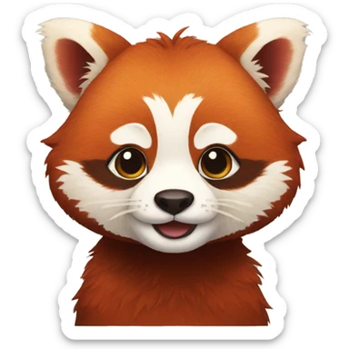 Bearded red panda sticker