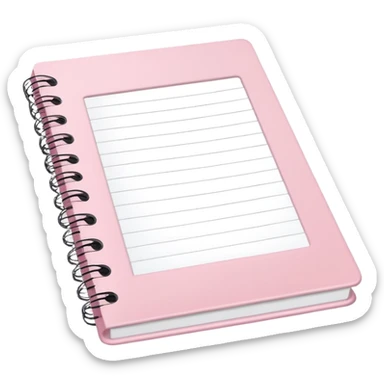 Light pink notebook  sticker